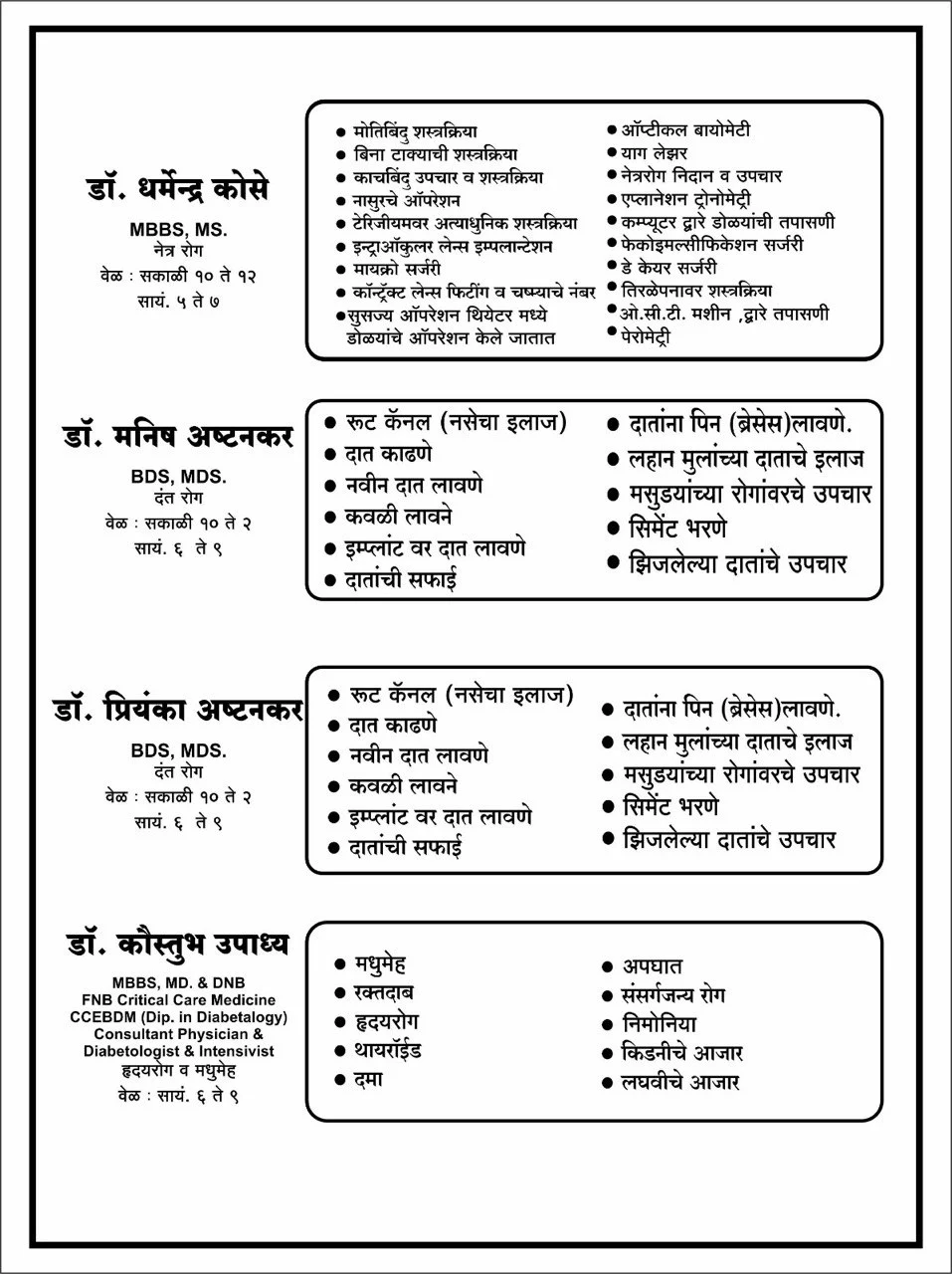 CAMP at RISHABH MULTISPECIALITY CLINIC 28/12/24